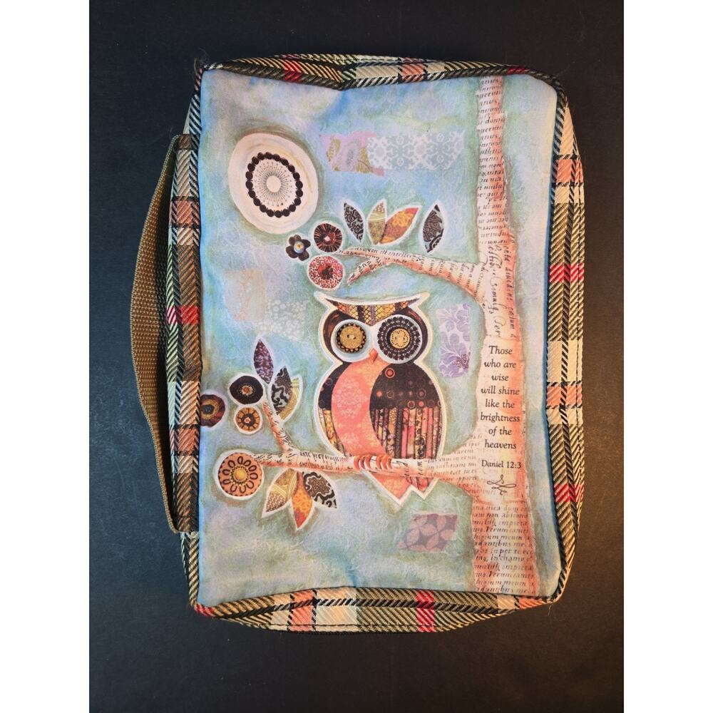 Bible Cover With Owl Daniel 12:3 Theme LORI SEIBERT Design 10”x7”x2”